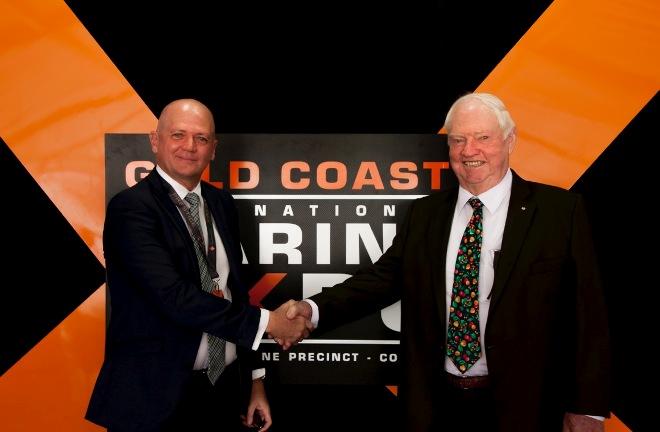 NAB state manager Michael Hall with Expo chairman, Patrick Gay AM © Gold Coast International Marine Expo